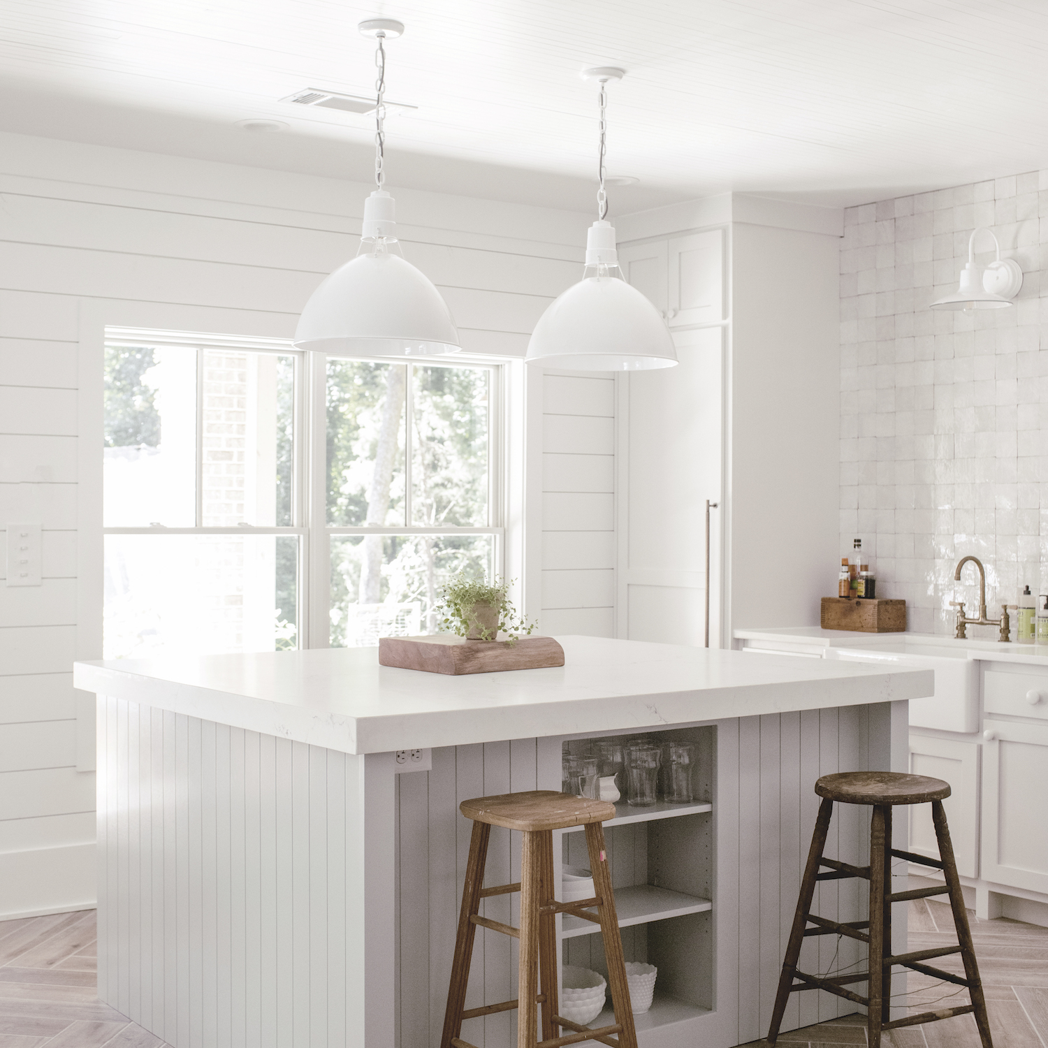 Wilcox Uplight Chain Hung  Pendant | Photo Courtesy of Ashley Schoenith - Heirloomed Collection